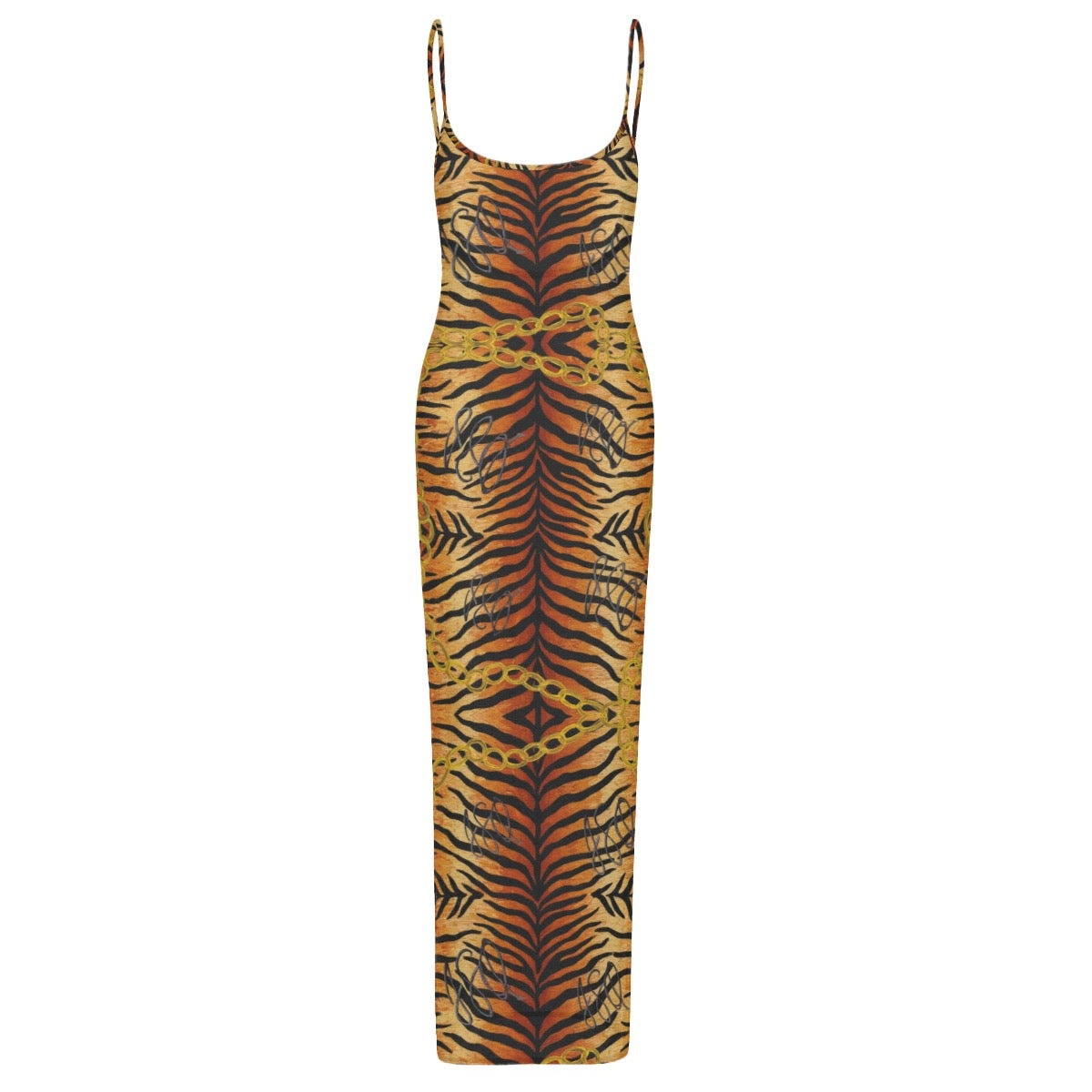 Animal Print Women's Sheer Mesh Backless Spaghetti Strap Maxi Dress – Jené Sais Quoi Designer Originals