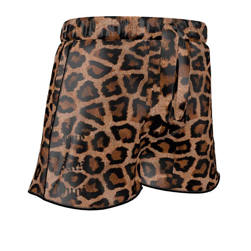 Jené Sais Quoi Luxury Silk Leopard Print Pajama Shorts
