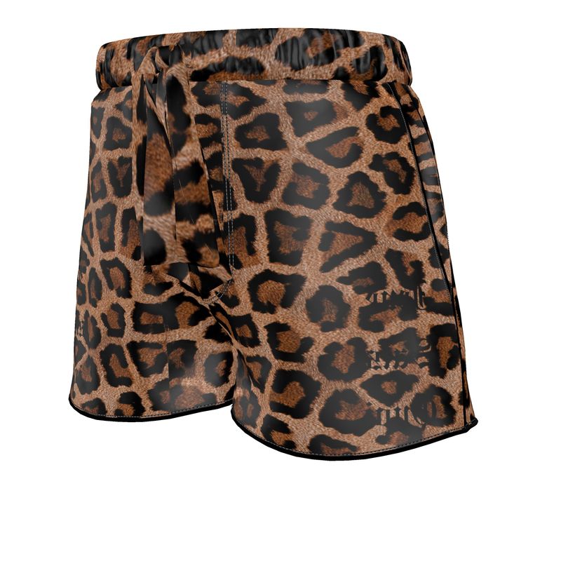 Jené Sais Quoi Luxury Silk Leopard Print Pajama Shorts