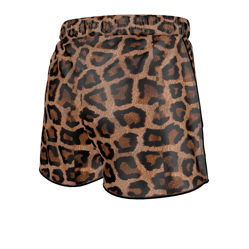 Jené Sais Quoi Luxury Silk Leopard Print Pajama Shorts