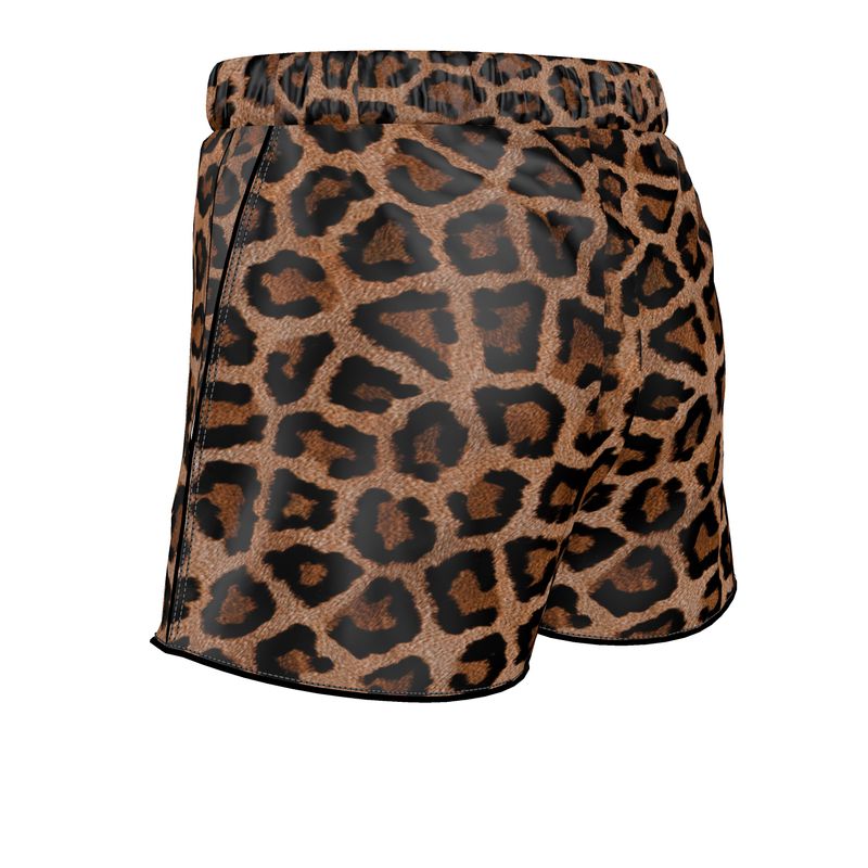 Jené Sais Quoi Luxury Silk Leopard Print Pajama Shorts