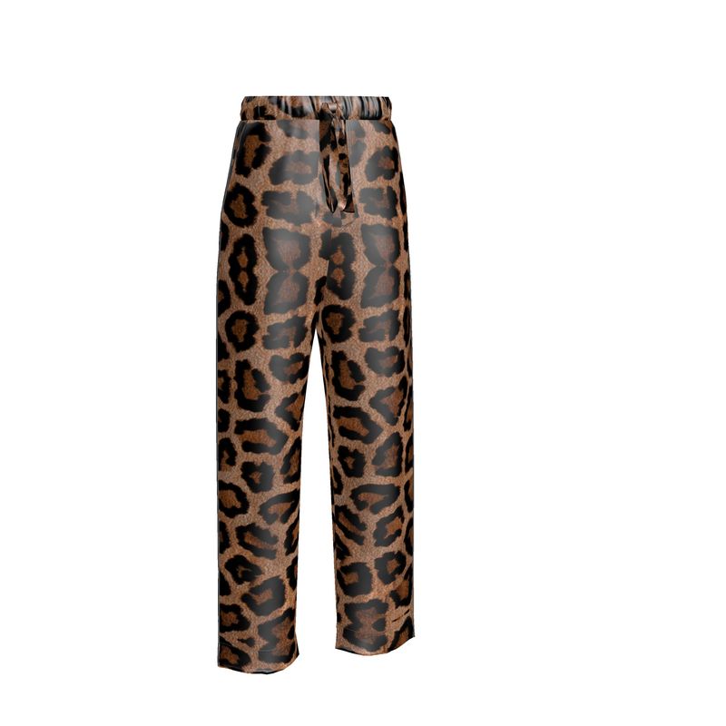 Jené Sais Quoi Luxury Silk Leopard Print Pajama Pants