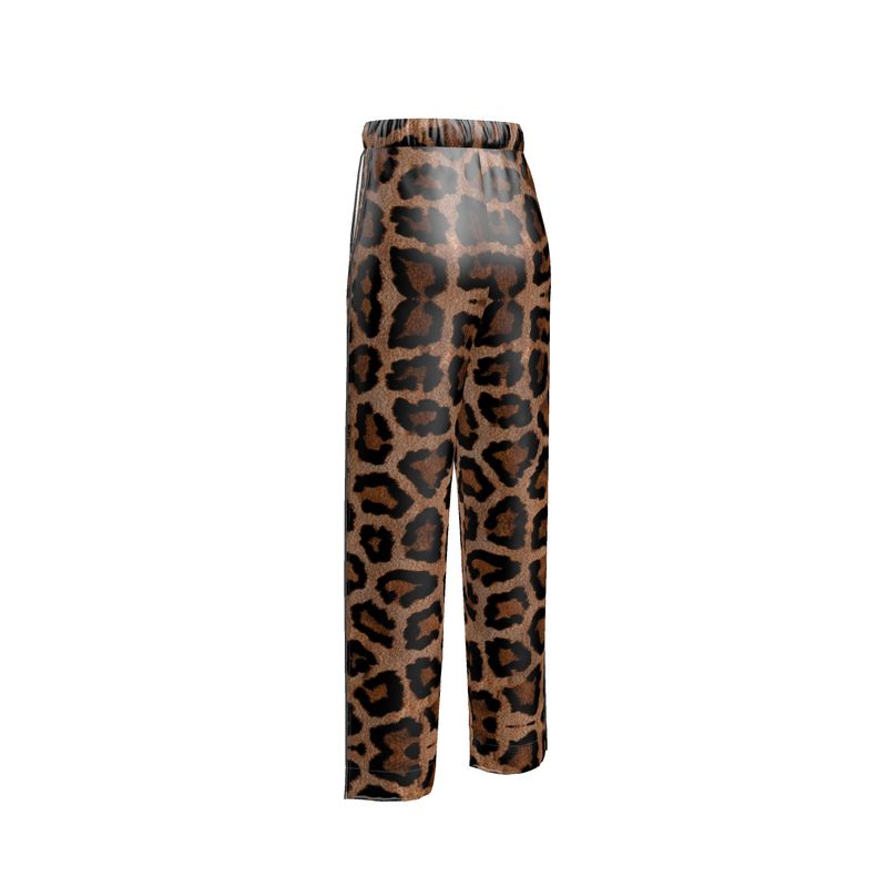 Jené Sais Quoi Luxury Silk Leopard Print Pajama Pants