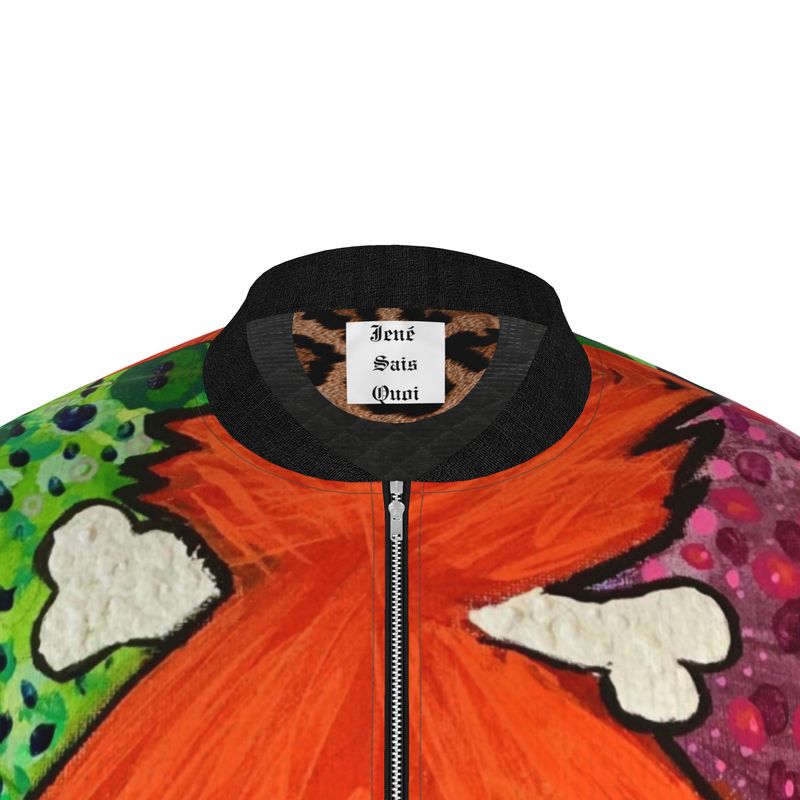Pop Art Nostalgia: JSQ BamBam Jam Marble Velvet Bomber Jacket