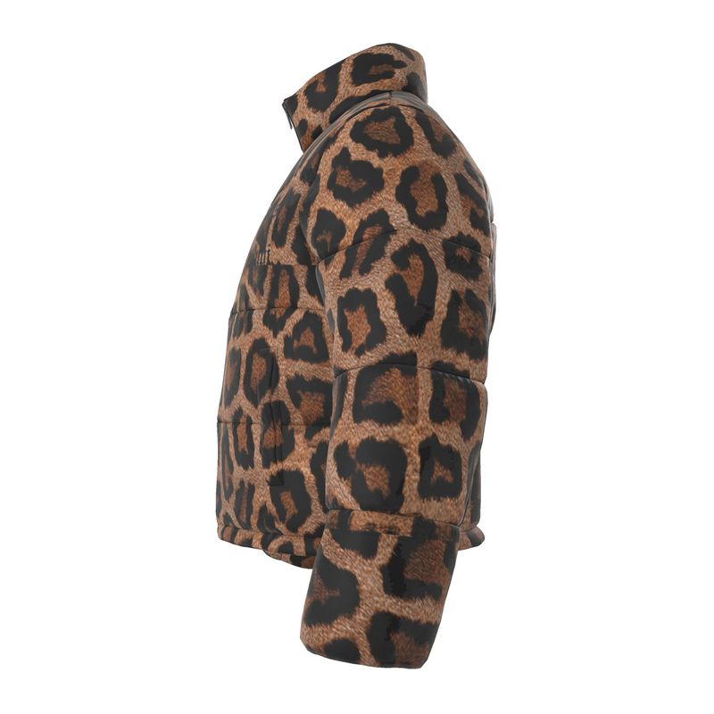 Jené Sais Quoi Leopard Print Puffer Jacket