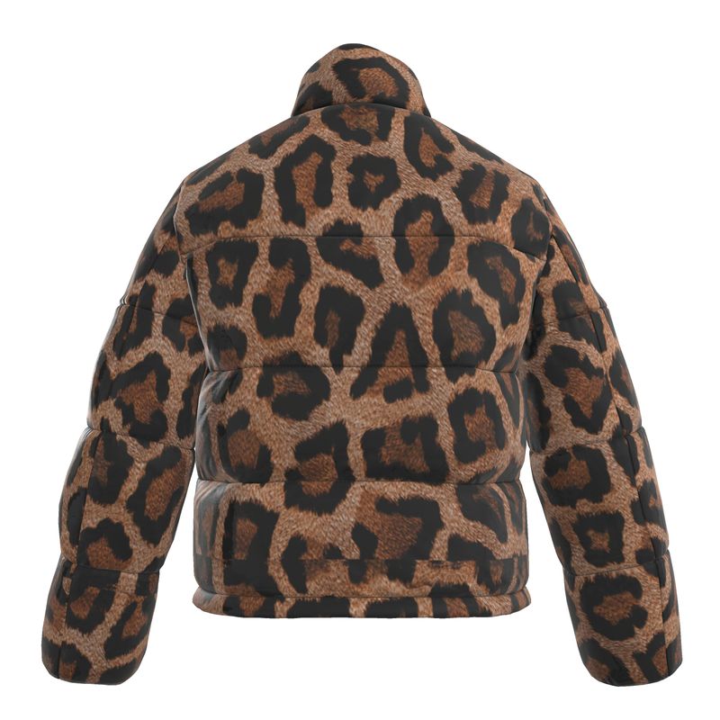Jené Sais Quoi Leopard Print Puffer Jacket