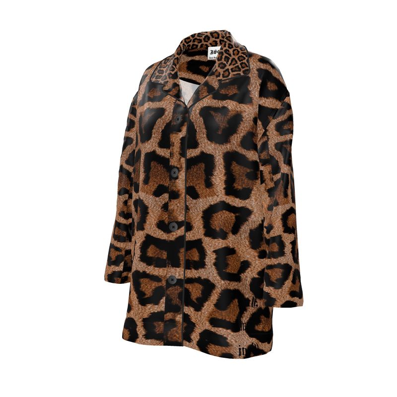 Jené Sais Quoi Leopard Print Luxury Silk Pajama Top