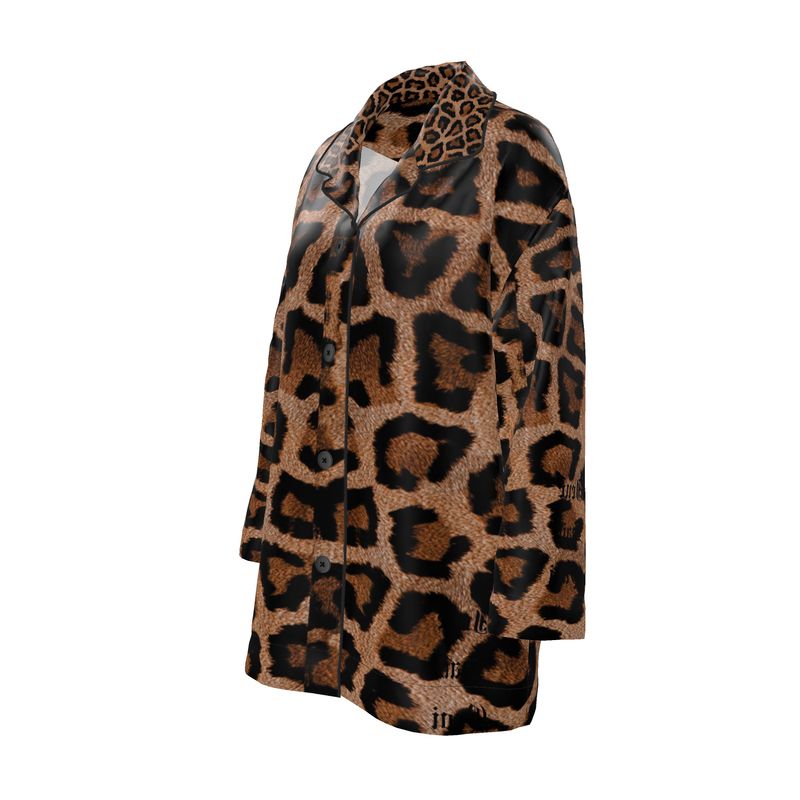 Jené Sais Quoi Leopard Print Luxury Silk Pajama Top