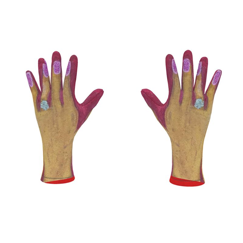 JSQ Diamond Ring Handprint Gloves