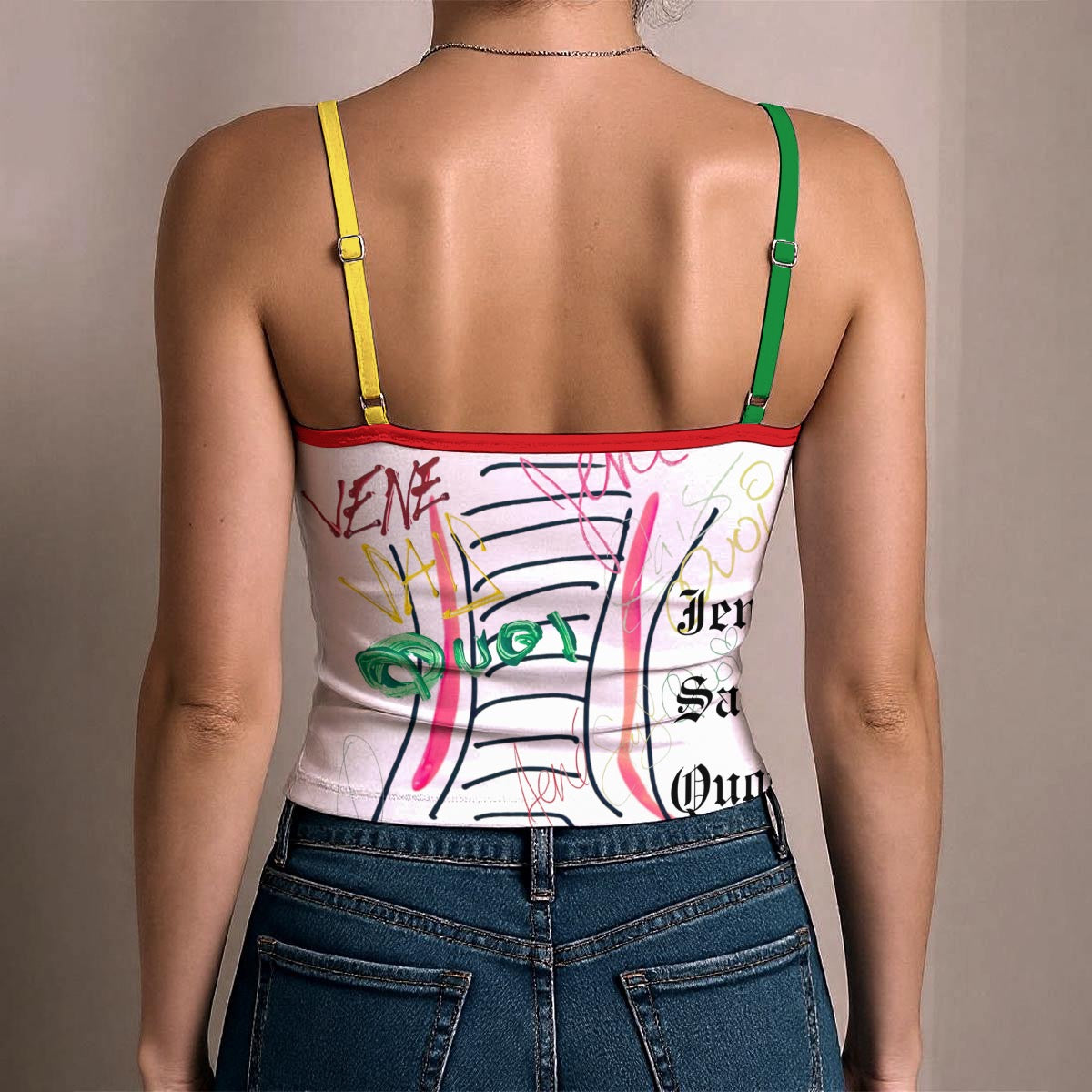 JSQ Rude Gal Women's Spaghetti Strap Tank Top