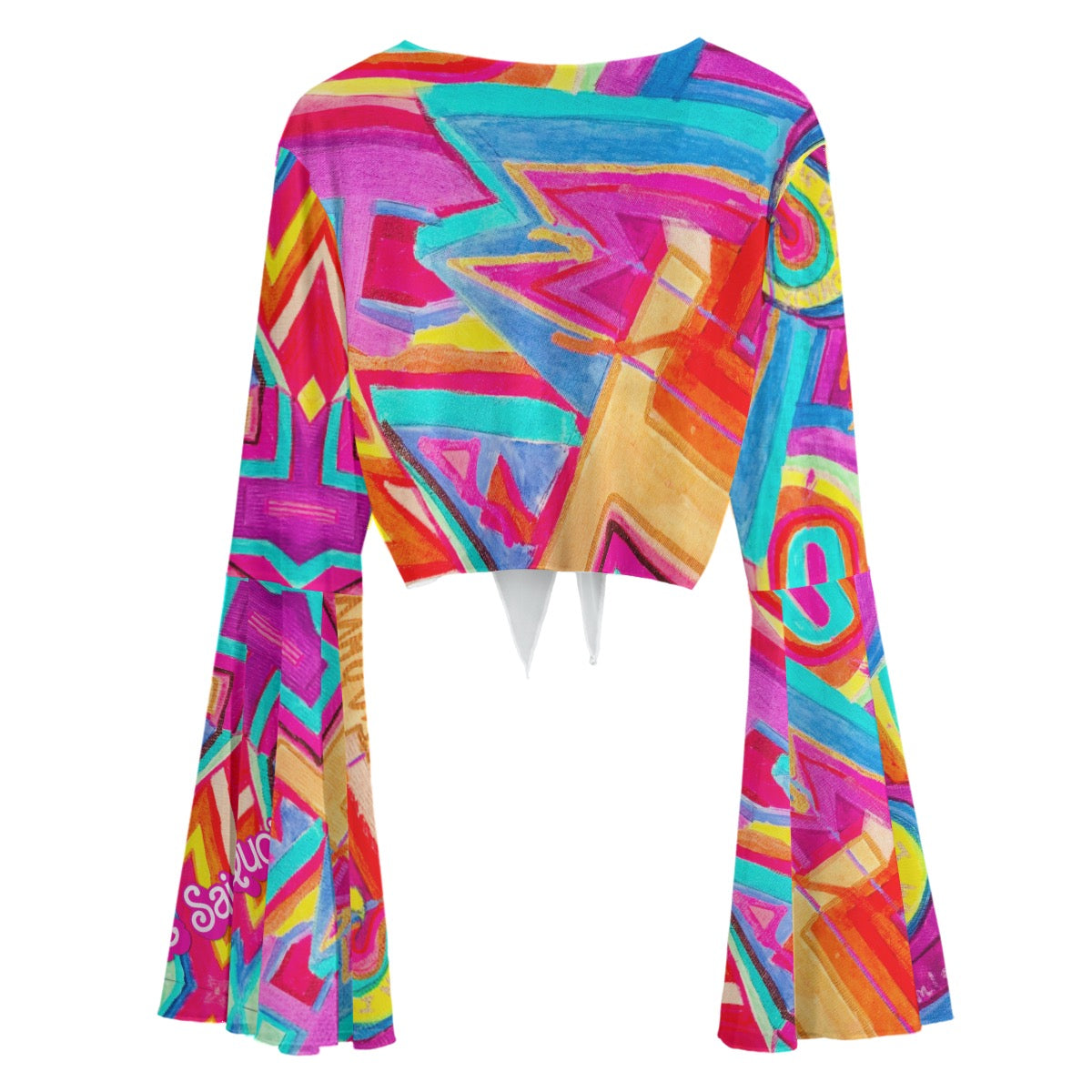 JSQ 2Q’s Multi Color Print Bell Sleeve Blouse