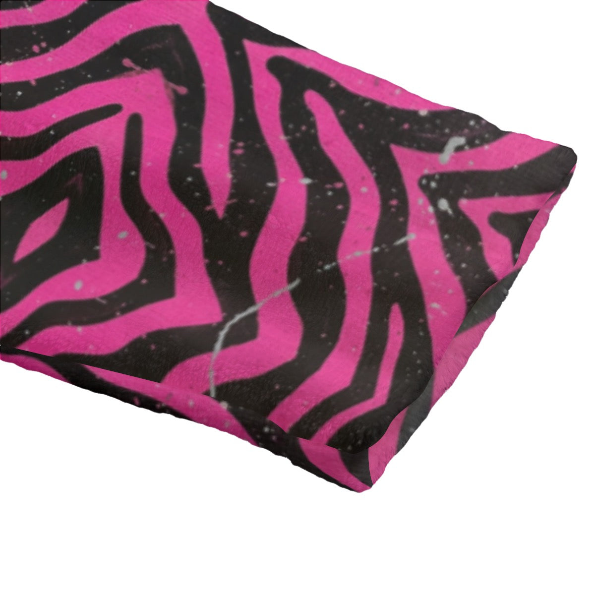 Jsq Print Unisex Pink Zebra Flannel Hooded Robe: $120 Luxury Plush Pajamas