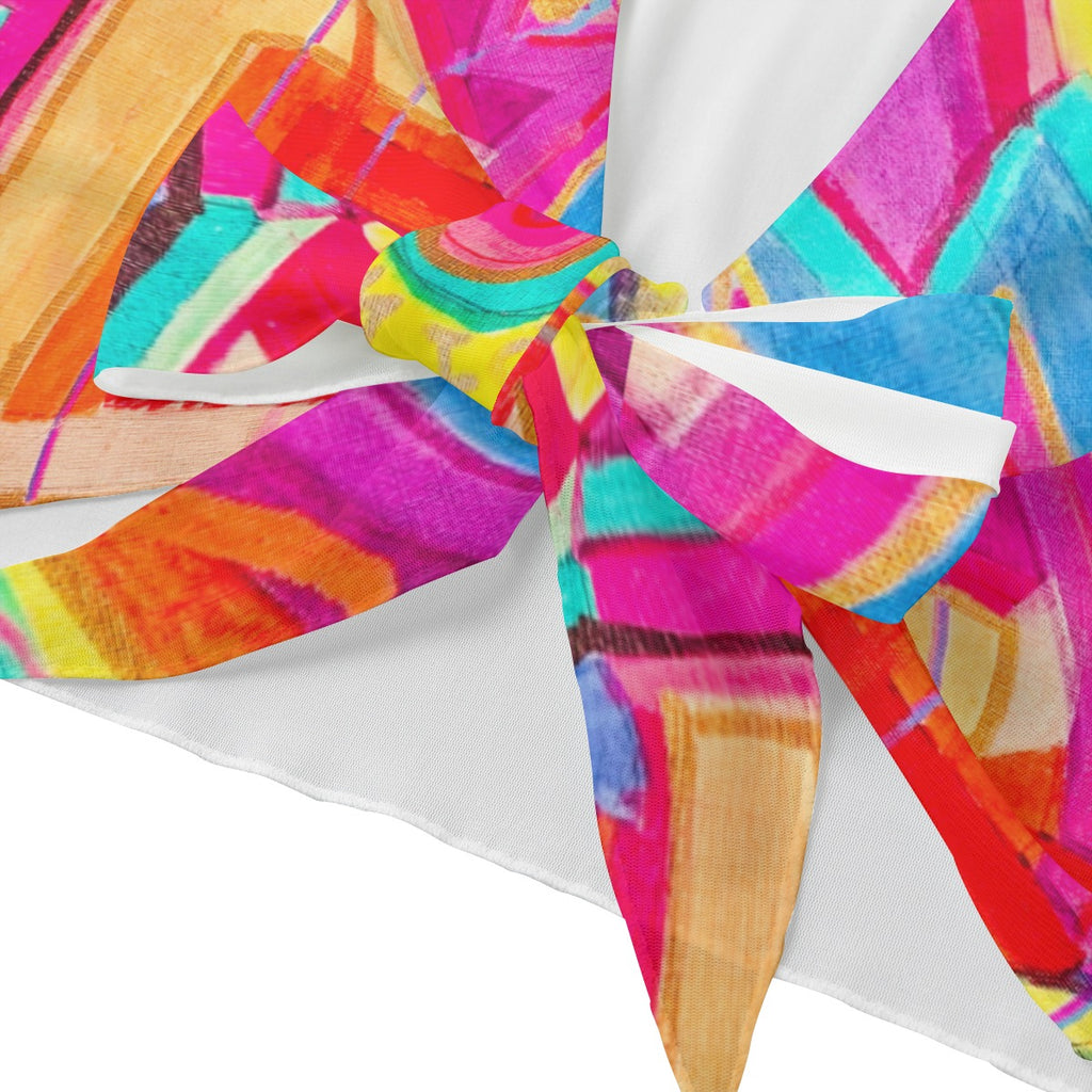 JSQ 2Q’s Multi Color Print Bell Sleeve Blouse