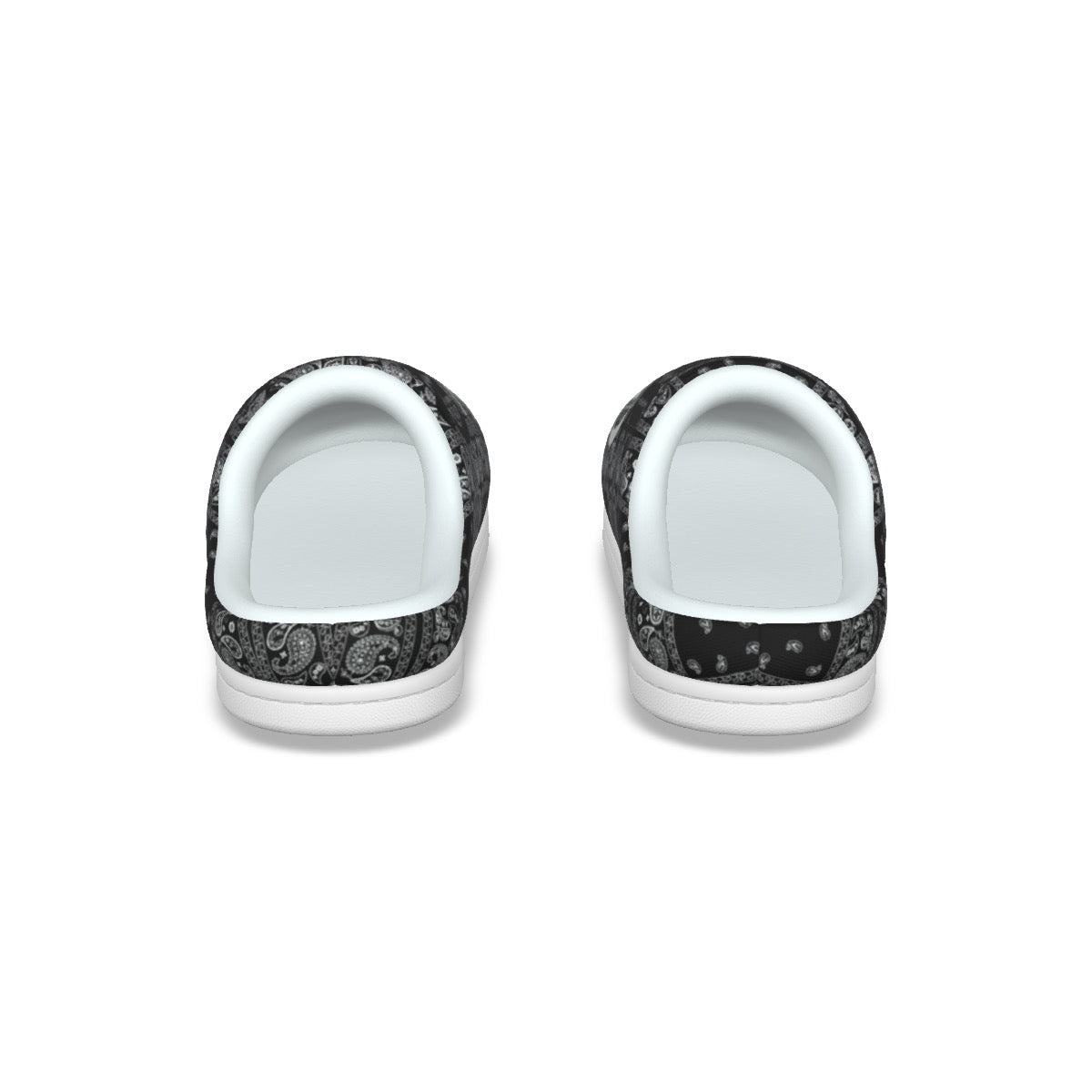 JSQ logo Black Bandana Print Slippers