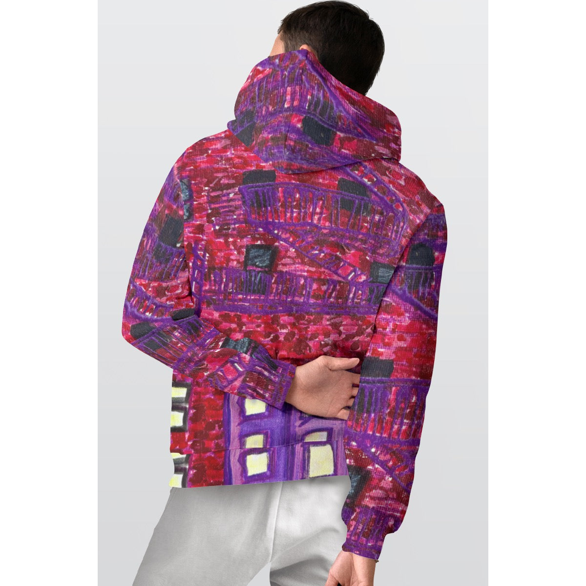 JSQ Print Pullover Hoodie