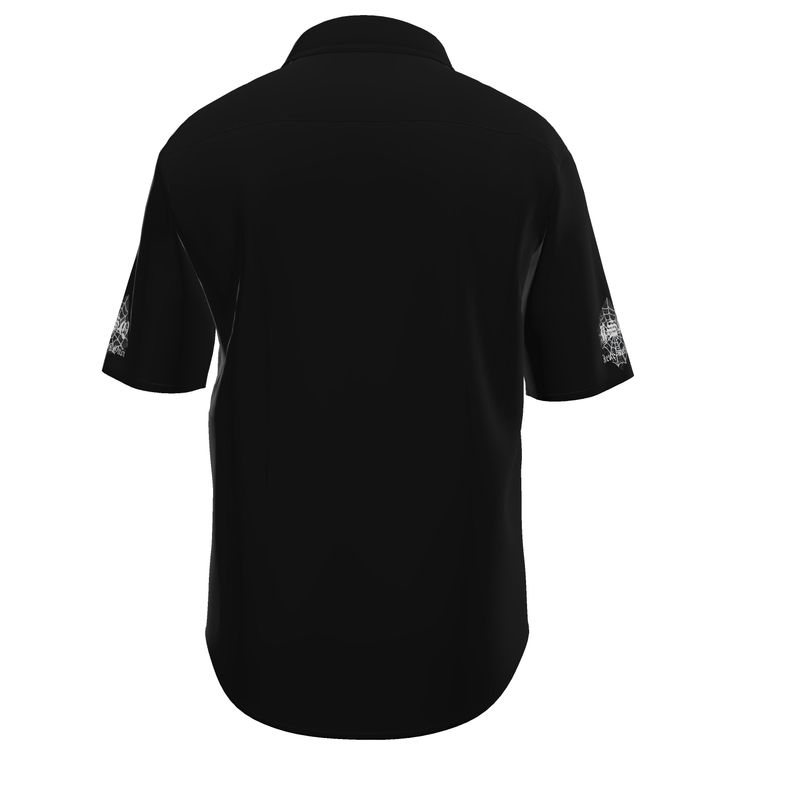 JSQ Black Linen Short Sleeve Botton down Shirt