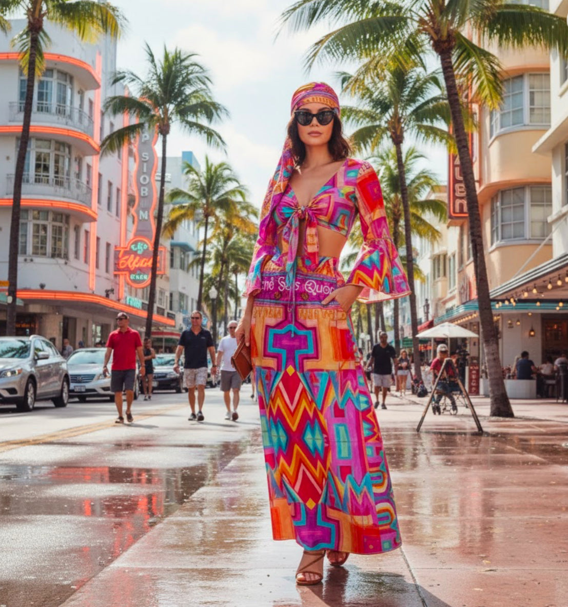 JSQ 2?s Print Wide Leg Pants