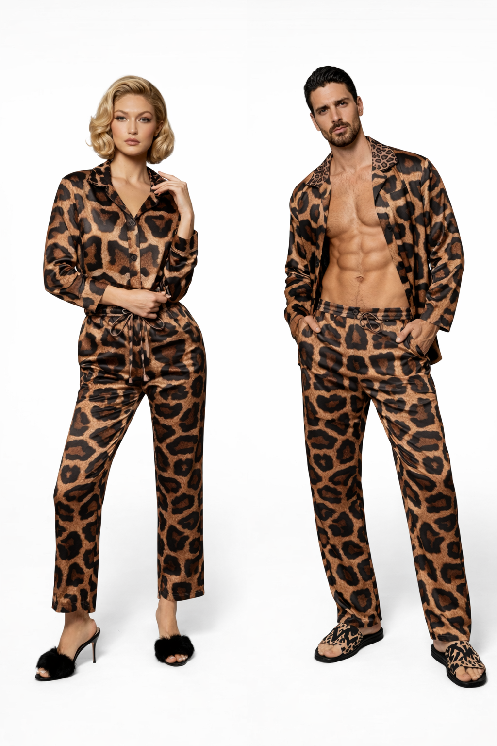 luxury animal print pajama pants 