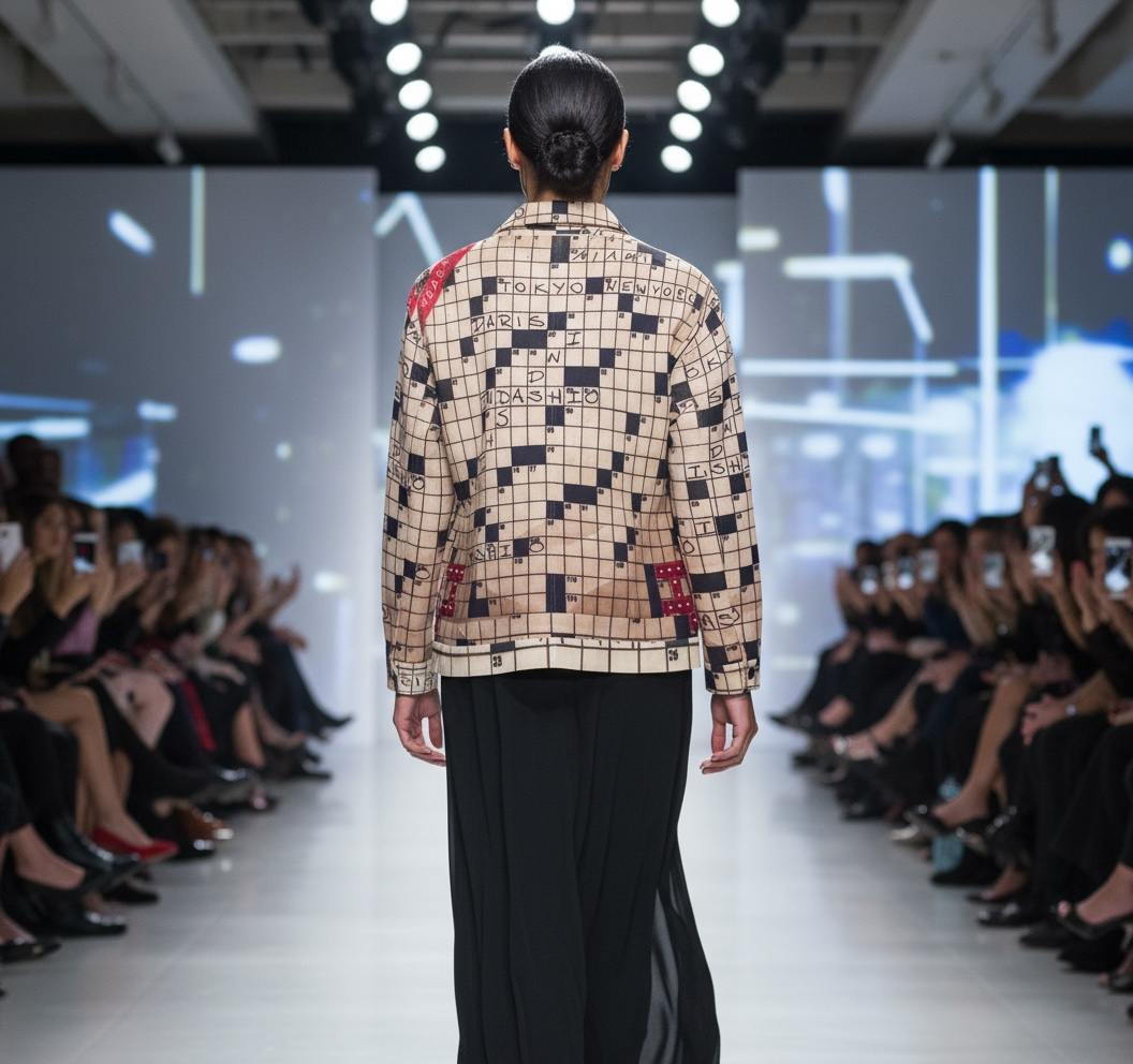 xword puzzle vintage print 