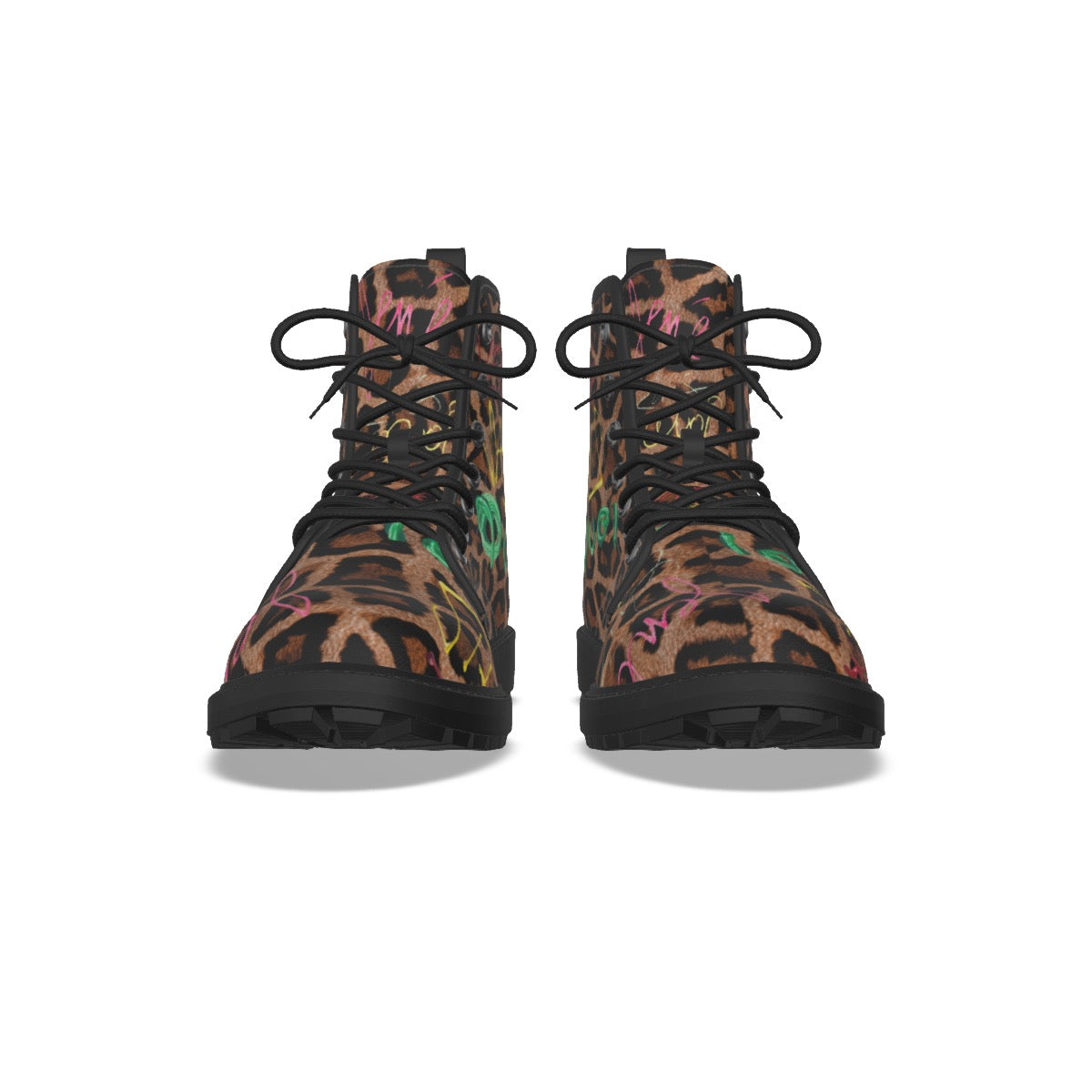 doc martens style leopard animal print boot