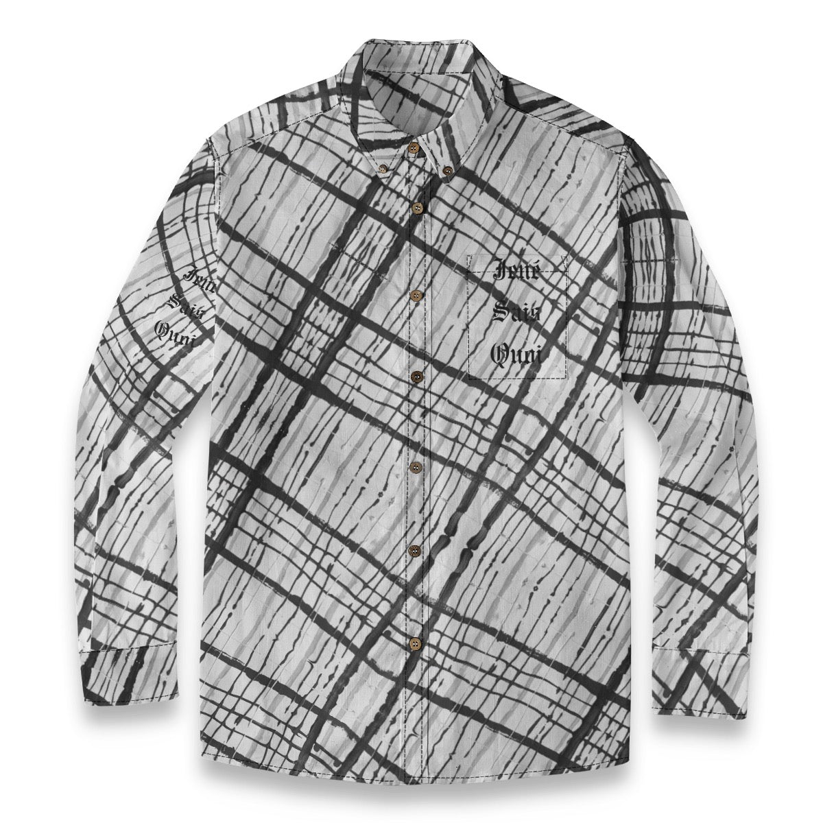 B&W botton down shirt  burberry pring inspired 