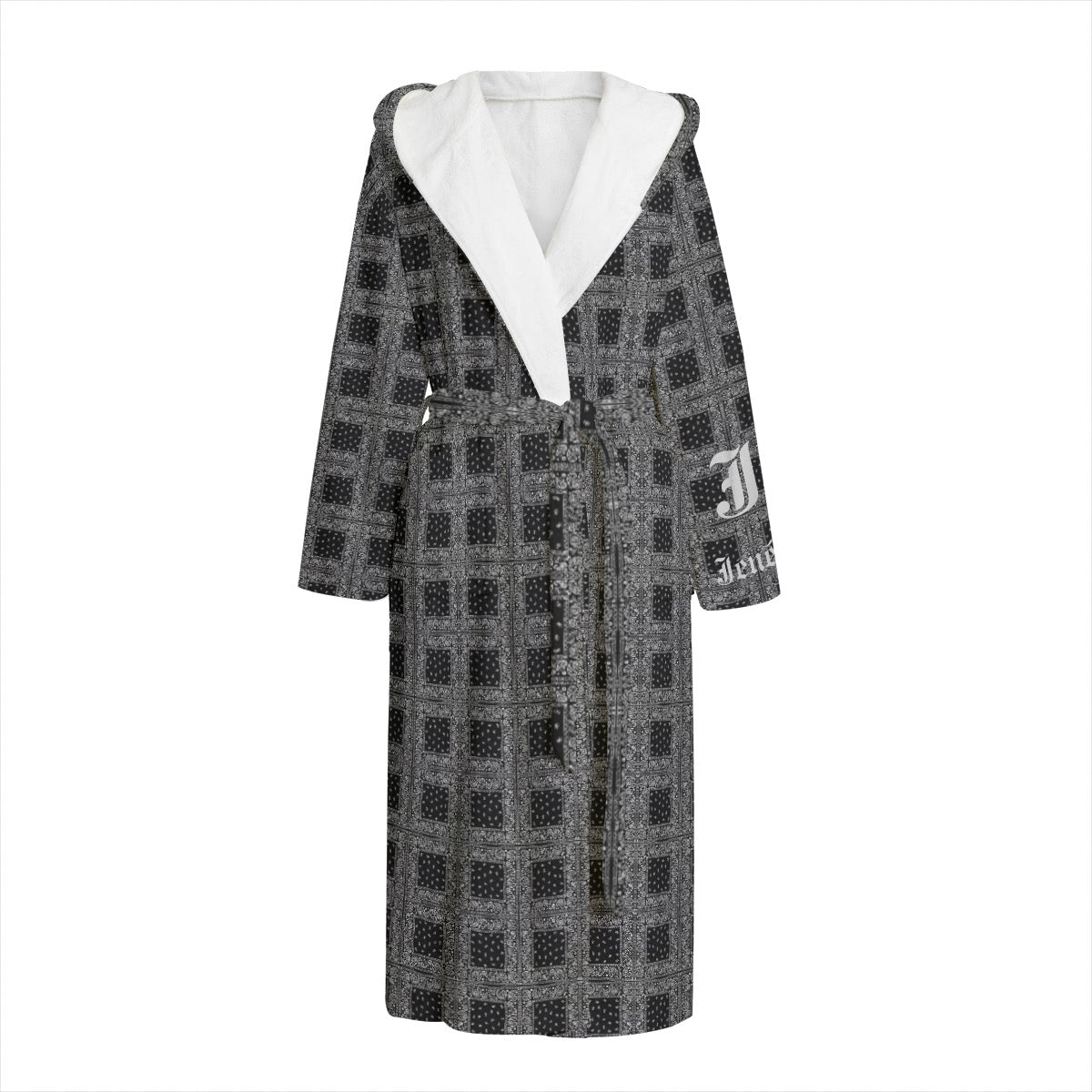 luxury designer robe with hood 