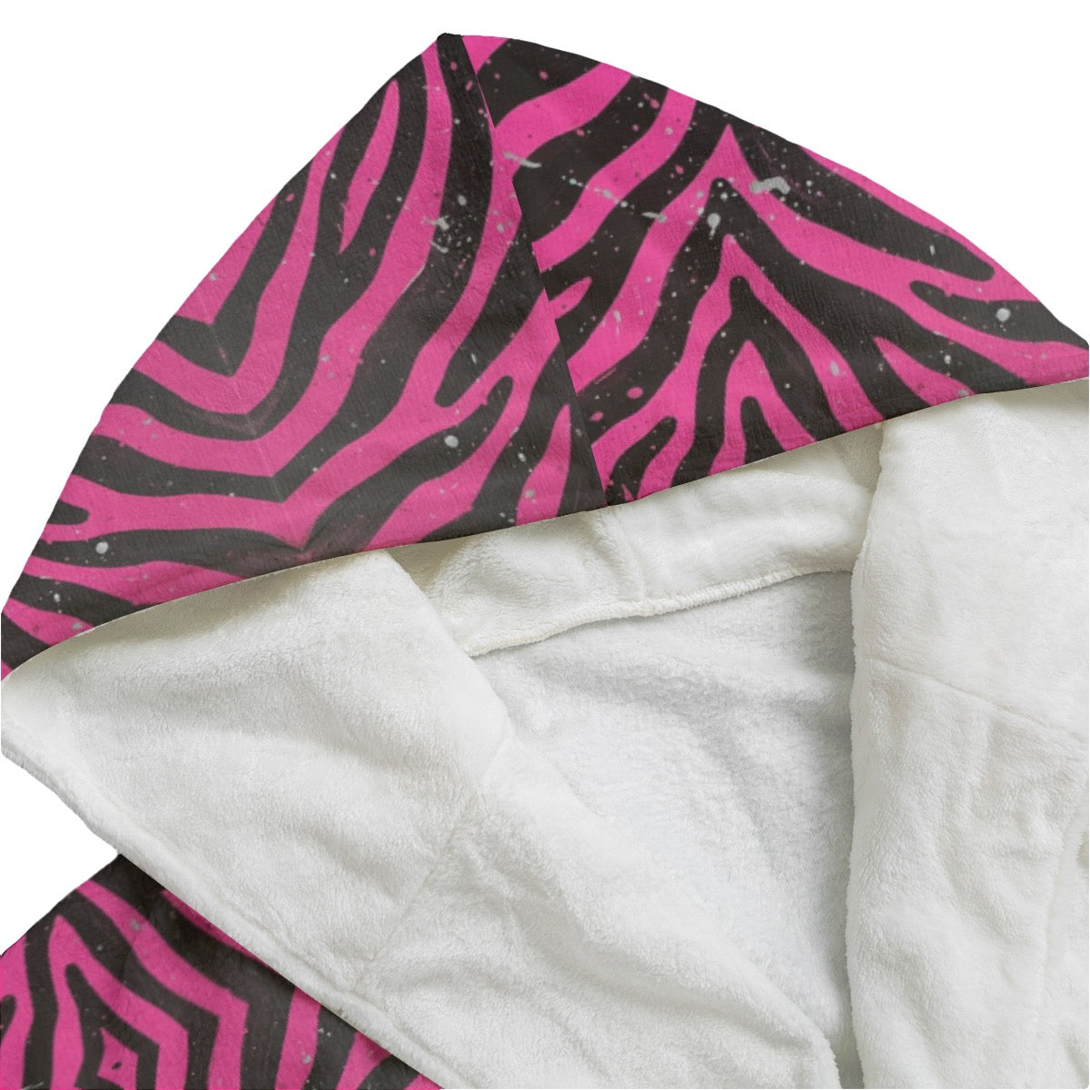 Jsq Print Unisex Hooded Robe Animal Print 