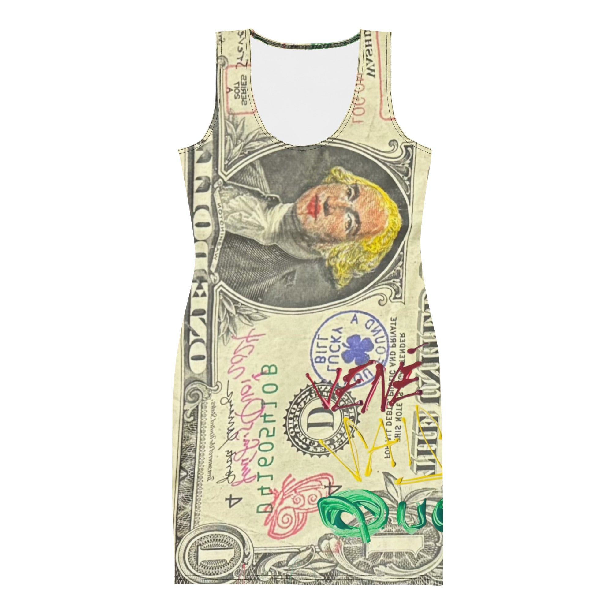 Lucky Dollar Bill Bodycon dress – Jené Sais Quoi Designer Originals