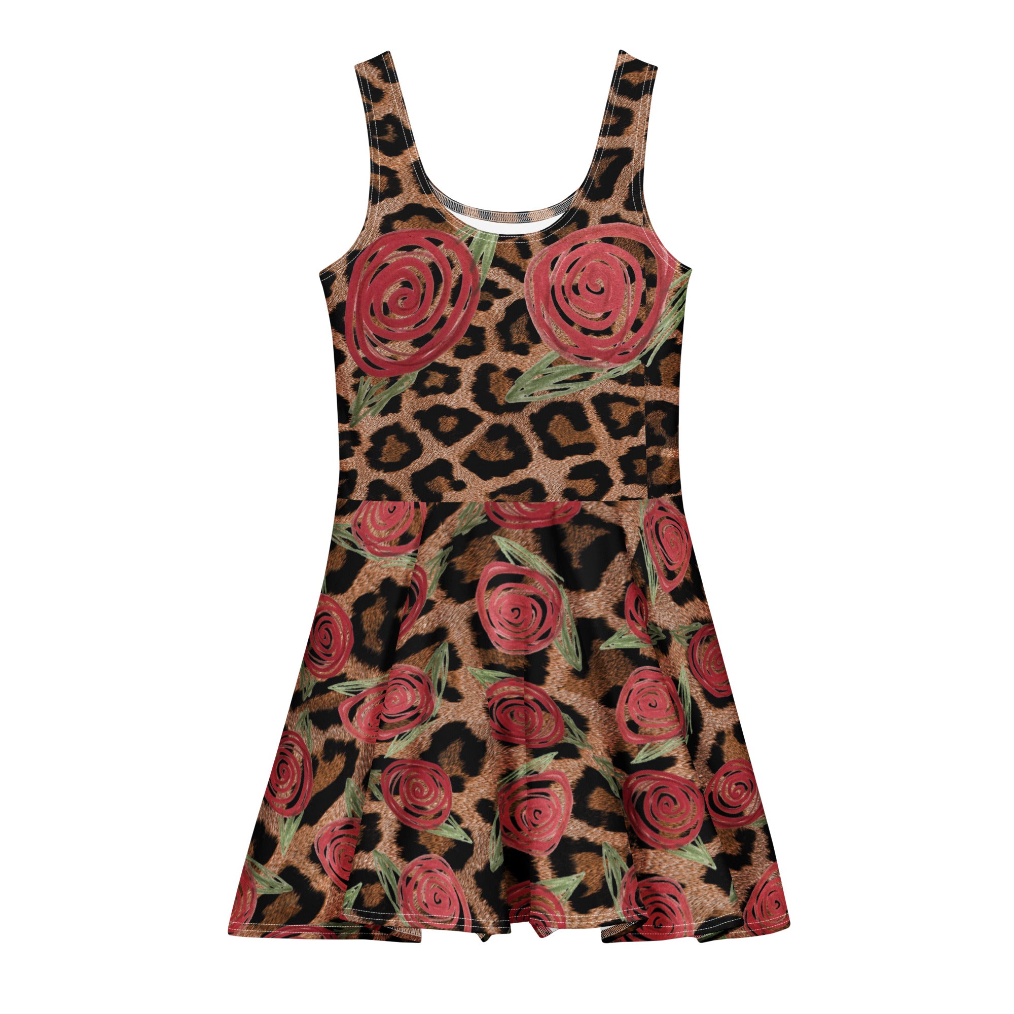 jené sais quoi leopard print skater dress
